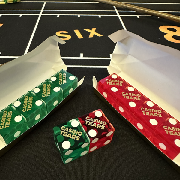 Casino Tears X-Mas Edition: Green & Red .775 Dice (4 Sticks), Sanded & Polished - Image 2